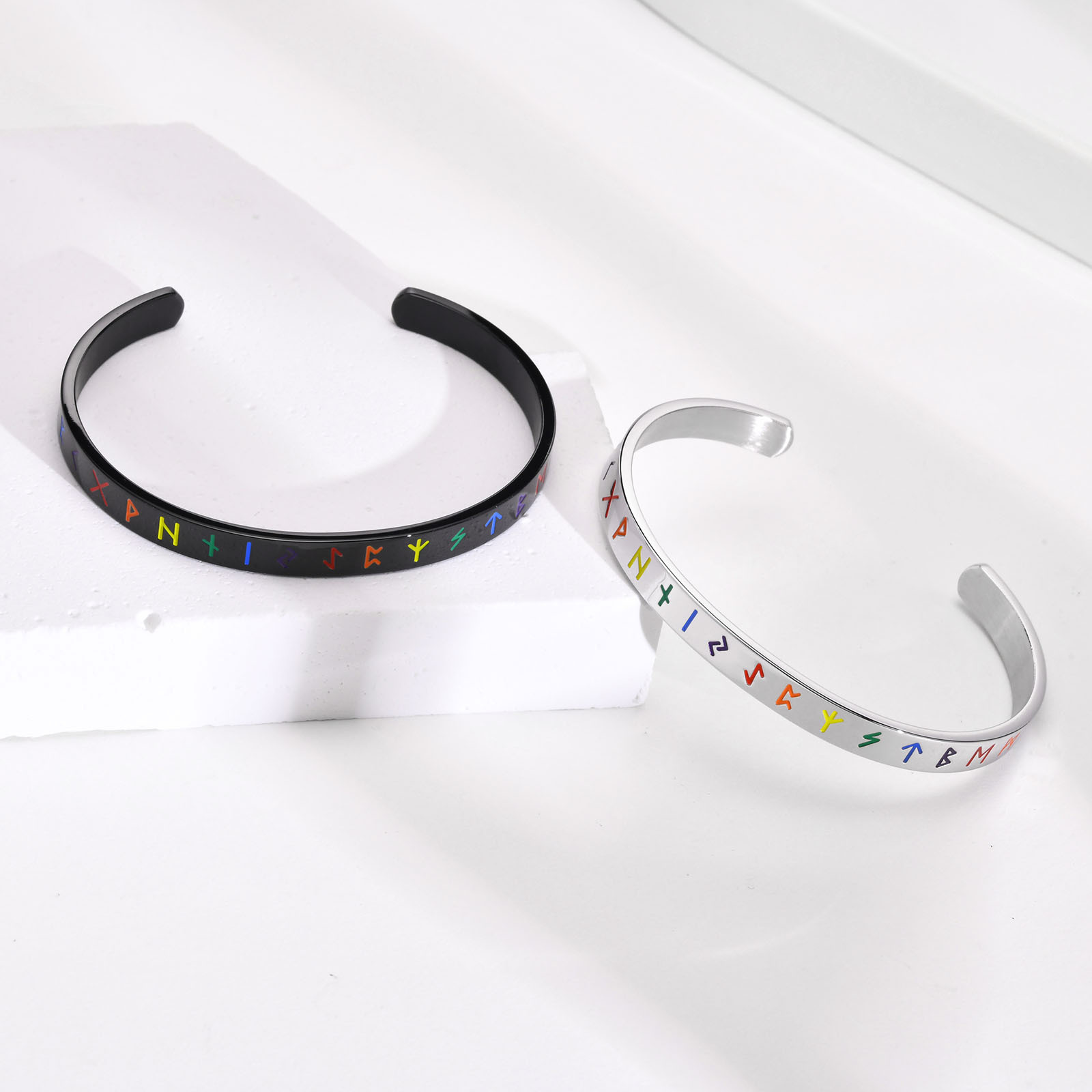 Title 5, Damenmode-Titanstahl-Regenbogenschmuck