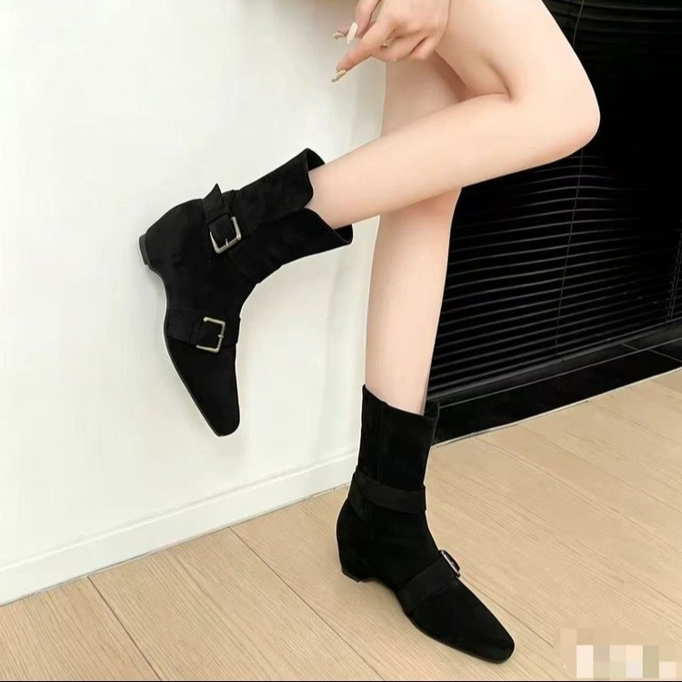 Faux Suede Western Boots, picture 3 of 4