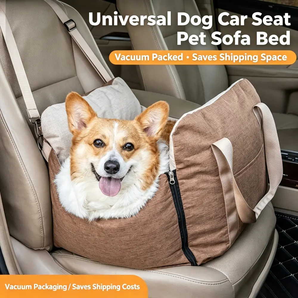 Dog Car Seat Portable Travel Pet Car Bed Safety
