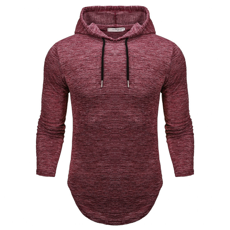 Men's European Fashion Solid Color Hoodie
