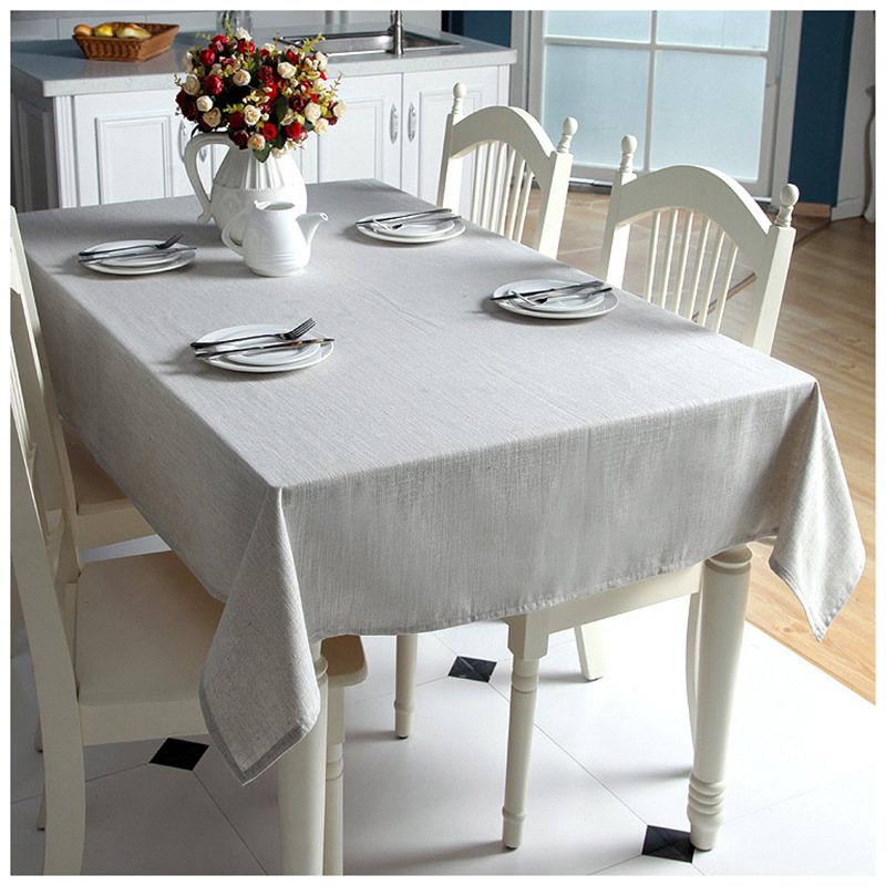 Simple Yarn-dyed Cotton Linen Tablecloth - Image 2