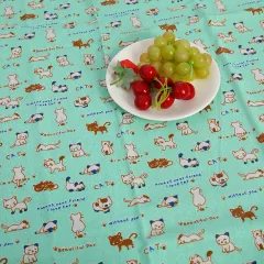 Cat Head Printing Handmade Linseed Cotton DIY Tablecloth Door Curtain Pillow Background Fabric - 3 Style - View 1