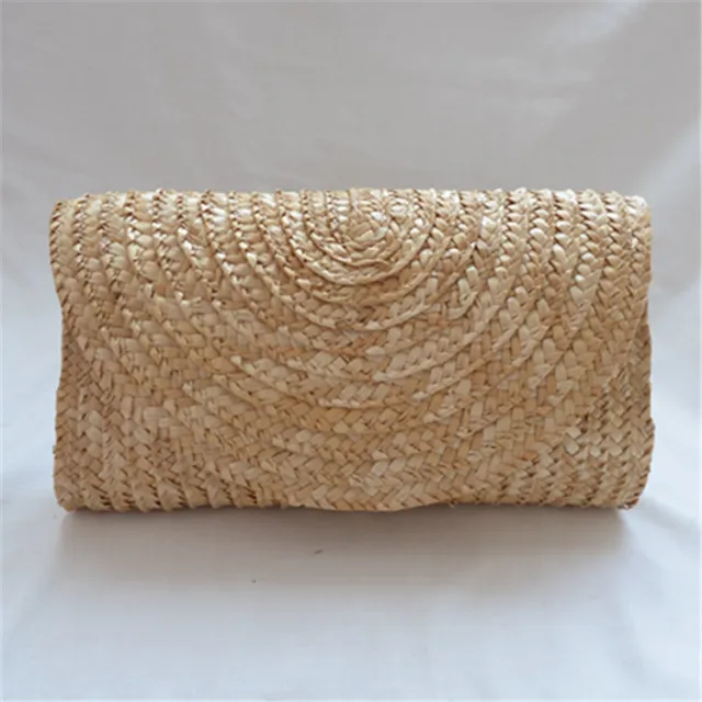 New Style Straw Woven Bag Hand woven Clutch Photo Color - Shop at LoveMi