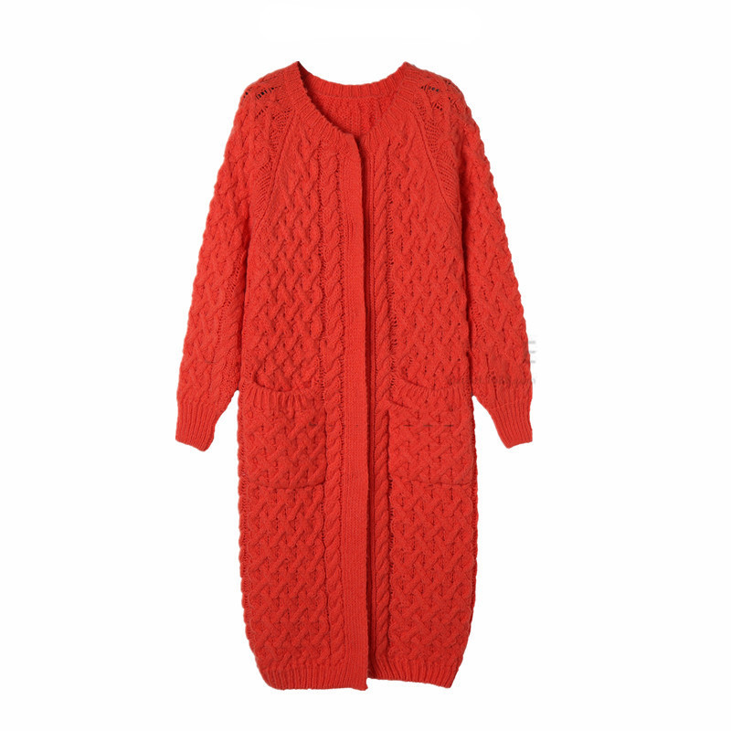 Wool Long Coat Thick Rod Three-dimensional Loose