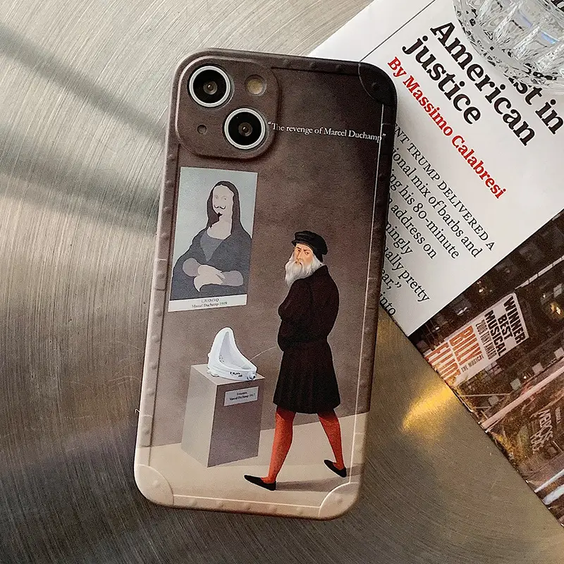 Tide Brand Spoof Illustration Character Frosted Mobile Phone Case