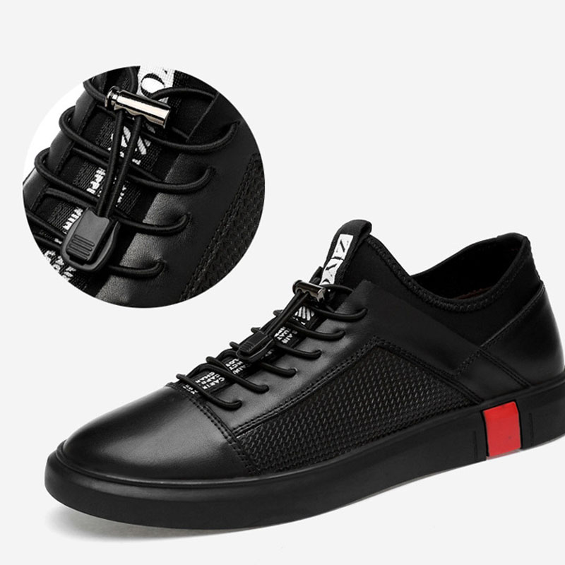 Title 10, Zapatillas de cuero casuales para hombre, la ca...