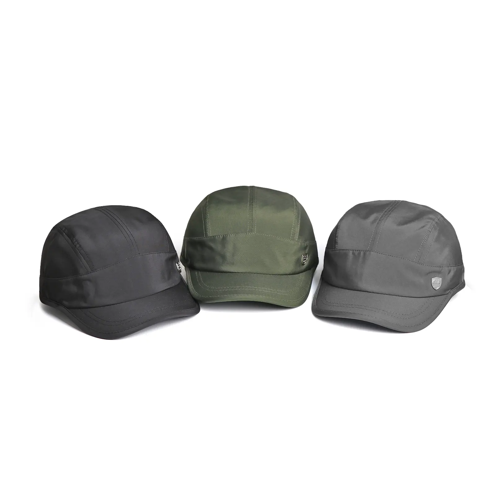 Lightweight, Breathable, Quick-drying Baseball Cap With Metal Emblem, Short Brim, Dome-shaped, Outdoor Casual Beanie Hat