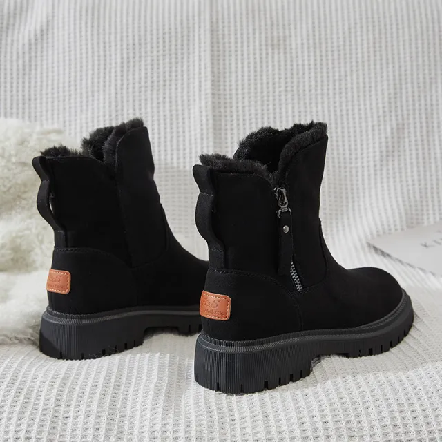 Snow Boots Women's Fur One New Style Cotton Shoes Thickened And Velvet Black - Shop at LoveMi