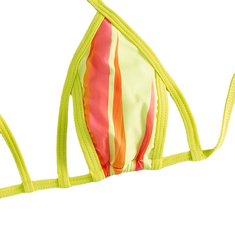 Women's Fashion Lace Up Print Halter Swimsuit