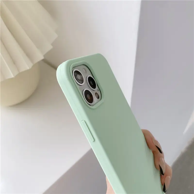 Liquid Silicone Mobile Phone Case All-inclusive Solid Color