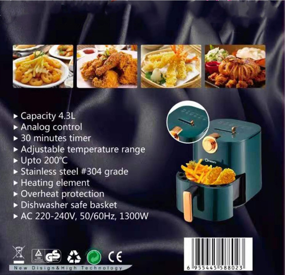 Title 1, 4.3L Large Capacity Electric Fries Machine Air...