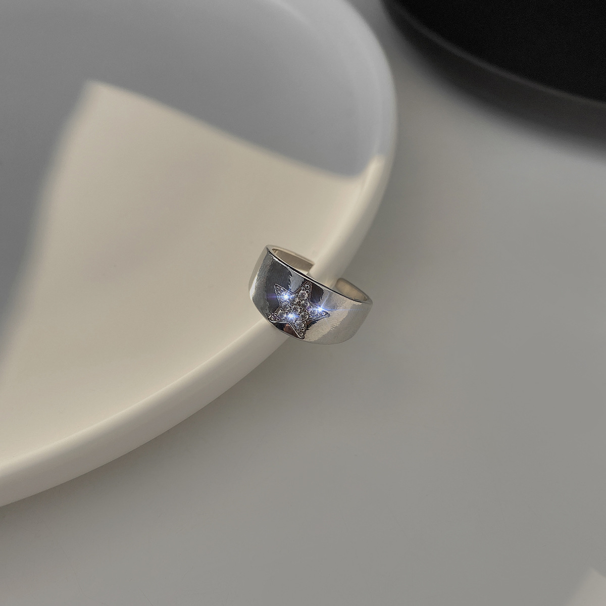 Diamond Ring Fashion Ins Simple Combination Men And Women Japan And South Korea