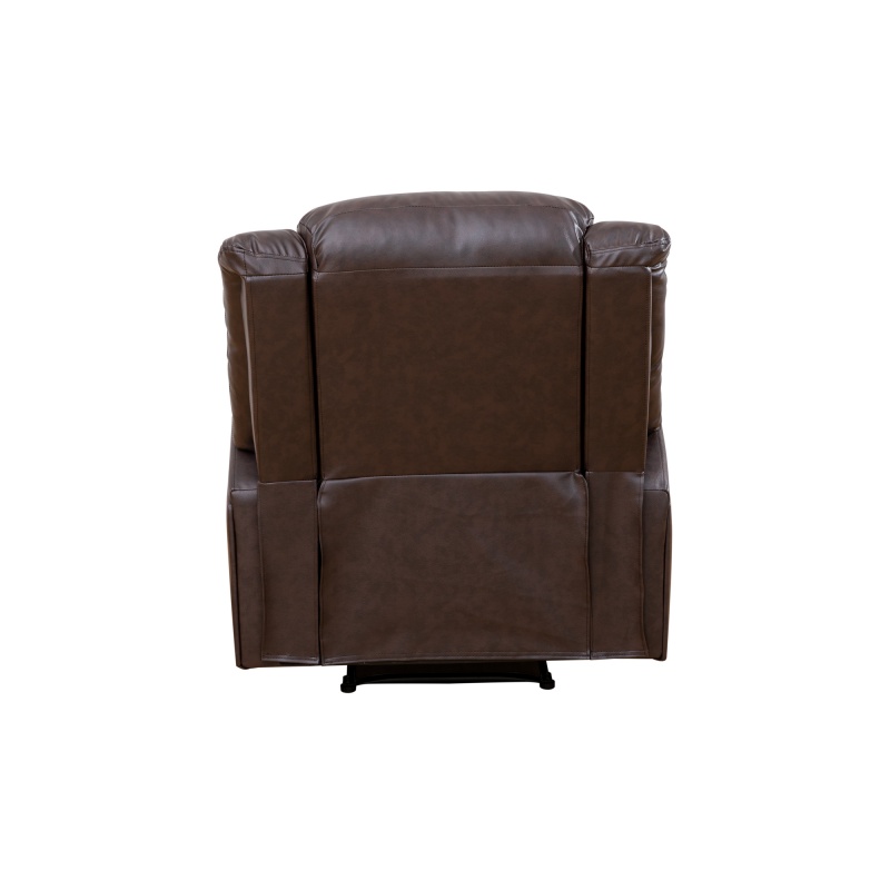 Pickup Only--Brown Faux Synthetic Leather 3-Piece Couch Living Room Sofa Set