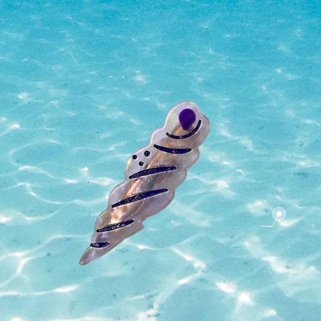 Beach Series Acetate Side Clip Starfish Conch Purple Conch - Shop at LoveMi