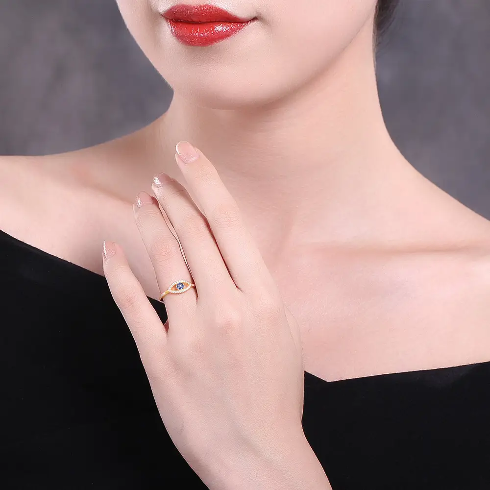 Fashion Women's Sterling Silver Eye Ring