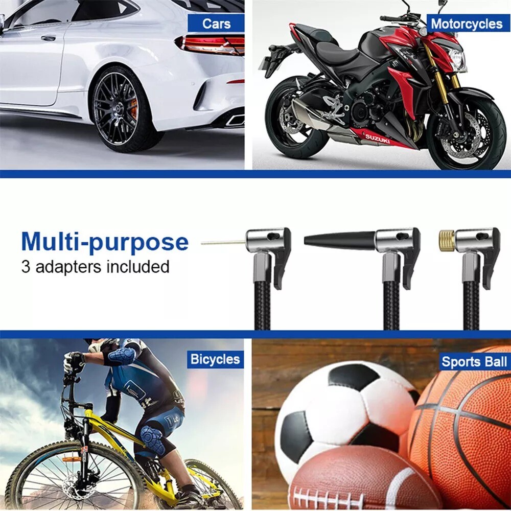 Electric Air  Tyre Inflator Portable Air Compressor For Car Bike Motorcycle