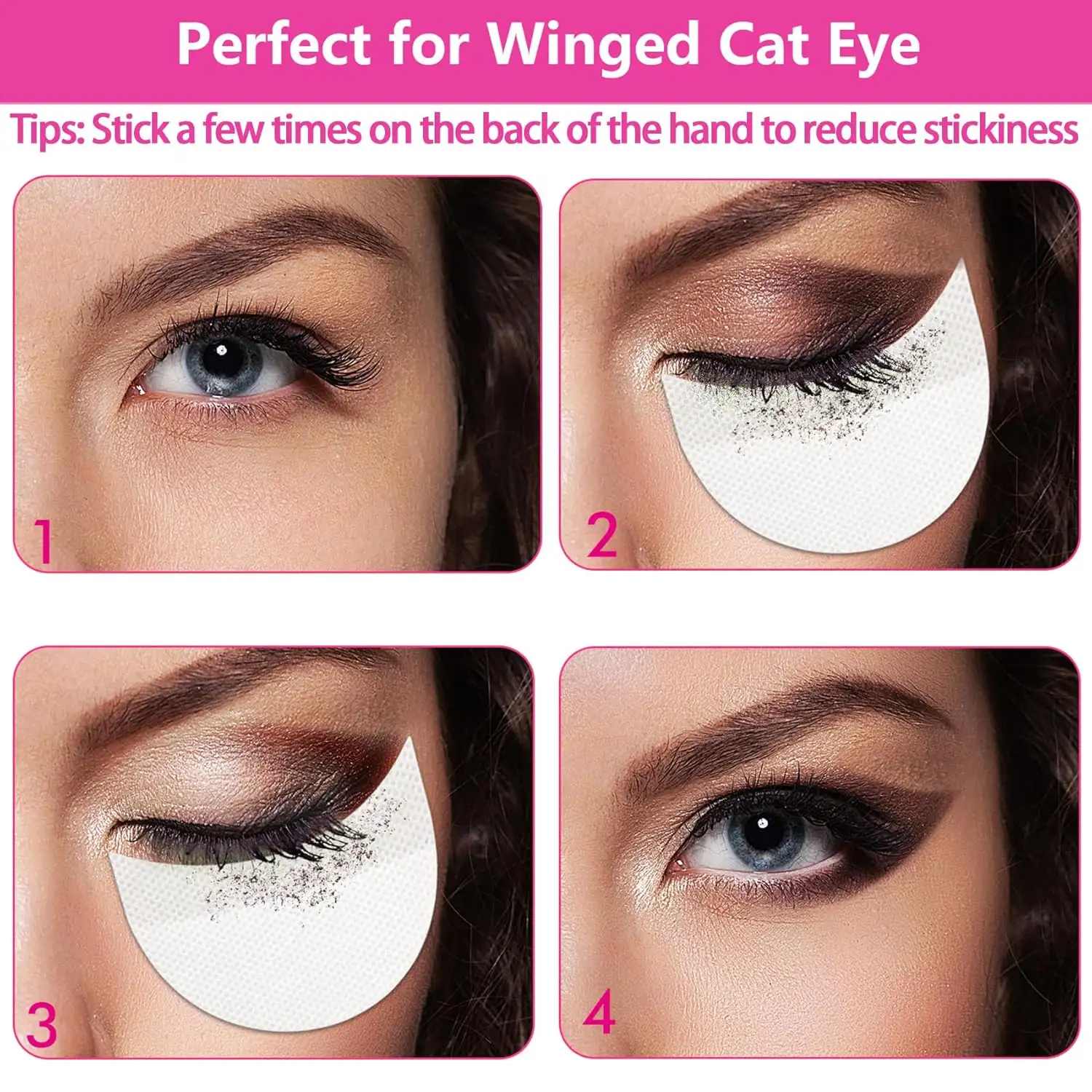 20-50 Pcs Eyeshadow Shields, Lint-free Under-eye Pads Designed To Prevent Makeup Residue, Perfect For Eyeliner, Eyeshadow, Eyelash Extensions, And Lip Makeup. T