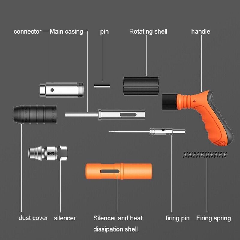 Woodworking Integrated Air Nailer Manual Steel Nail 4 Gears Power Gun NEW — image 8