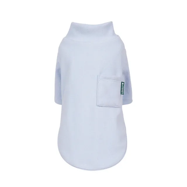 Pet Dogs And Cats Thickened Warm Sweatshirt Bottoming Shirt Light Blue - Shop at LoveMi