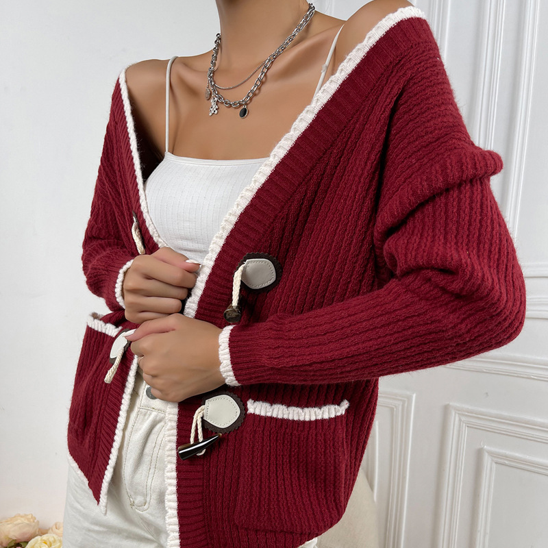 Title 1, Neuer Stil Strickpullover Knopf Strickjacke Dam...