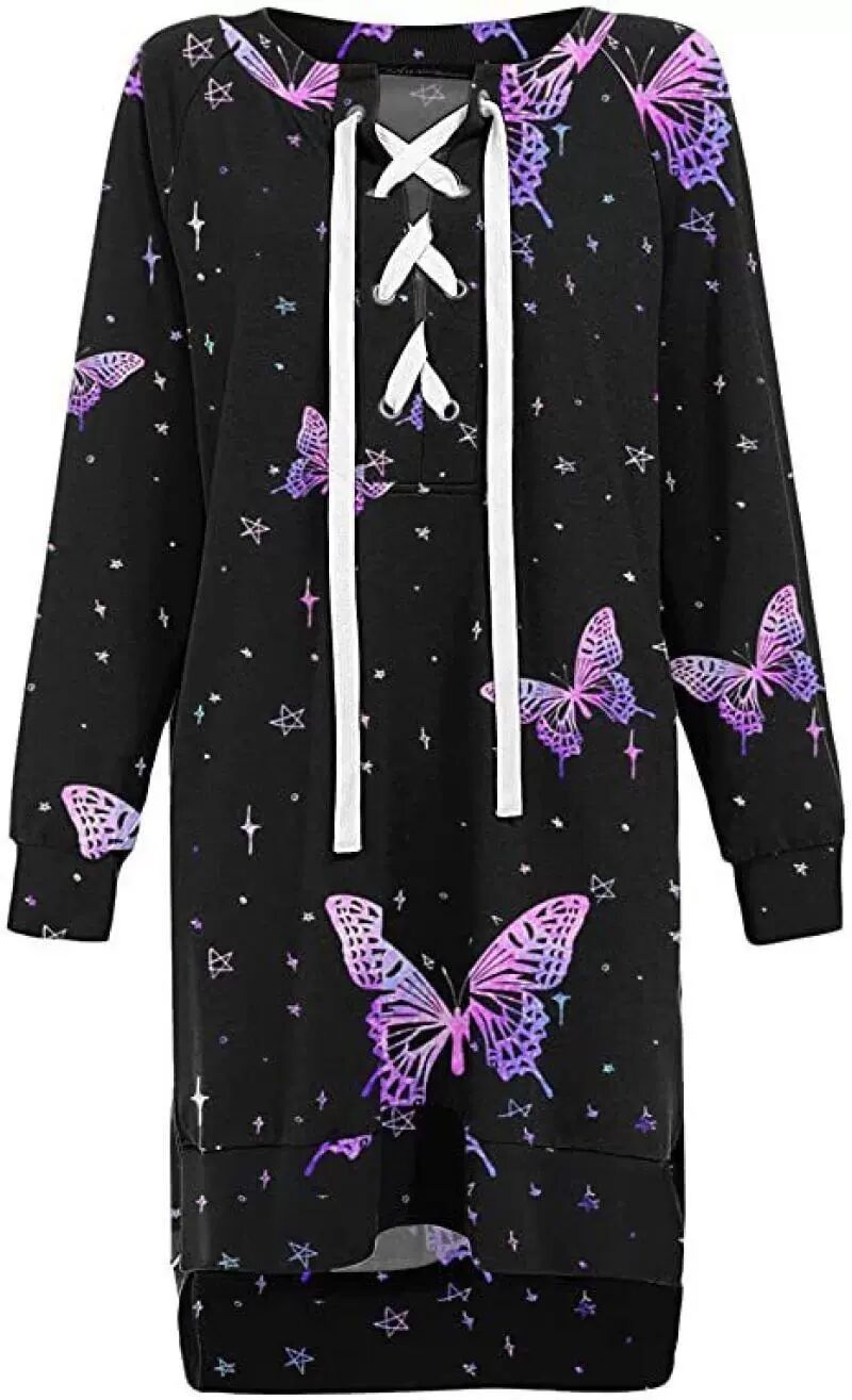 Halloween Lace-up V-neck Strapless Printed Dress For Women