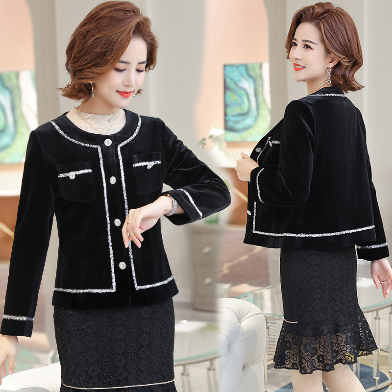 Women's Cardigan Fashion Velvet Fragrant Coat