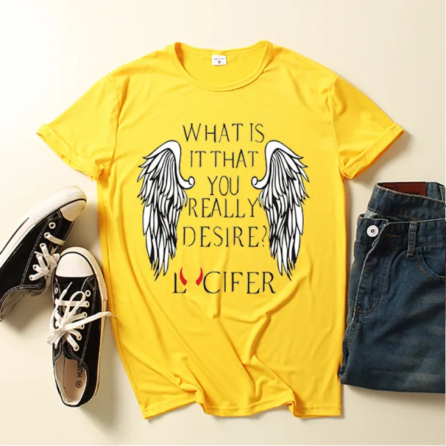 Ladies Print Top Loose Casual Fashion Women's T Shirt Yellow - Shop at LoveMi