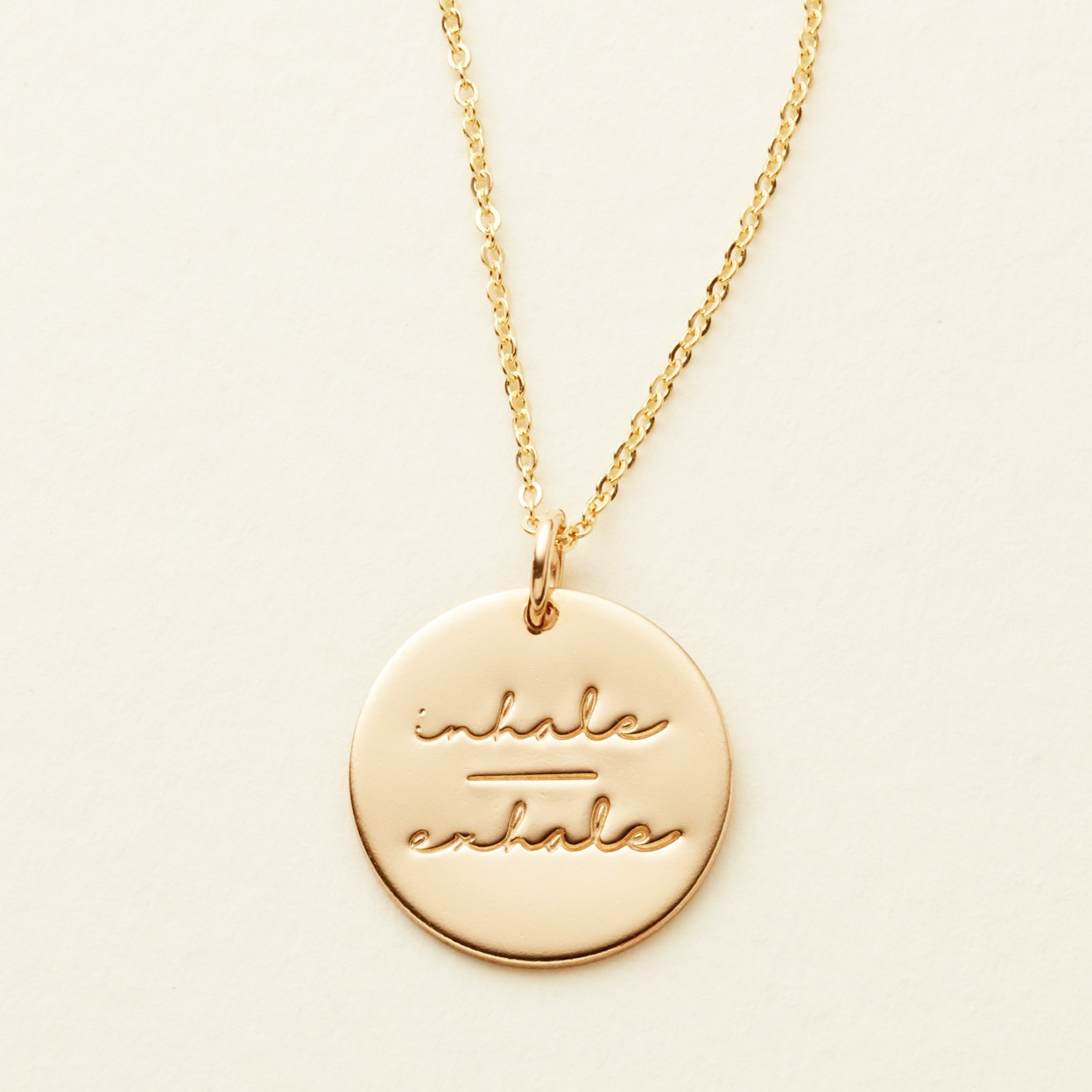 Plated Necklace Round Ring Pendant Necklace For Girls