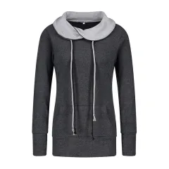 Sexy Deep V-Neck Off-Shoulder Long-Sleeved Slim Solid Colour T-Shirt - Black - View 1
