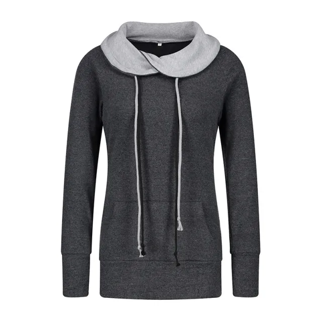 Sexy Deep V Neck Off Shoulder Long Sleeved Slim Solid Color T Shirt Black - Shop at LoveMi