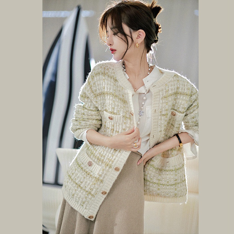 Lazy Style Cardigan Jacket Medium Length