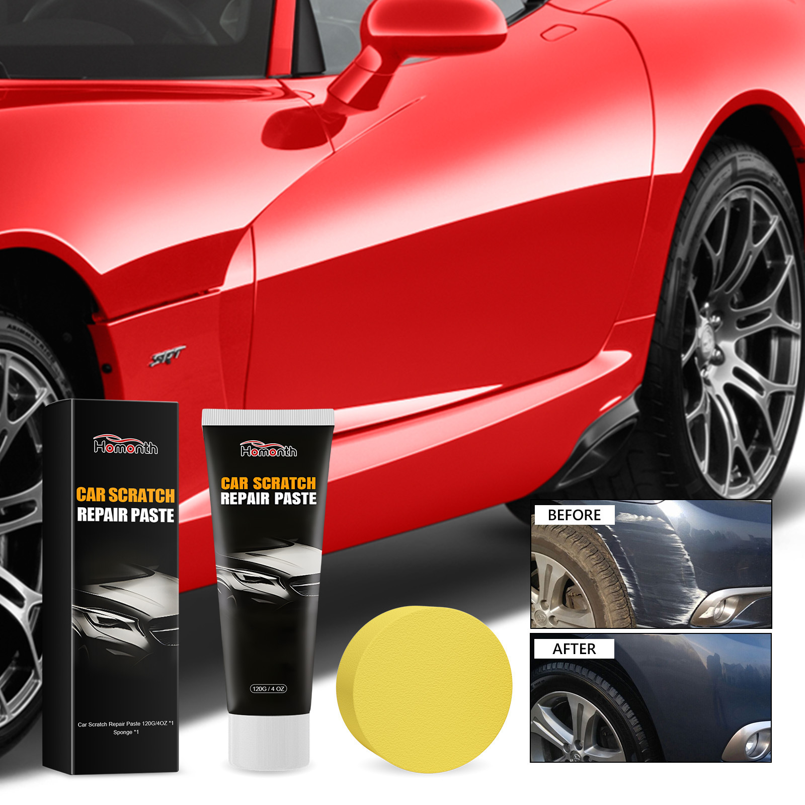 Homonth Cross-border Car Scratch Repair Paste, Deep Repair And Polishing Paste For Car Paint Scratches. 4