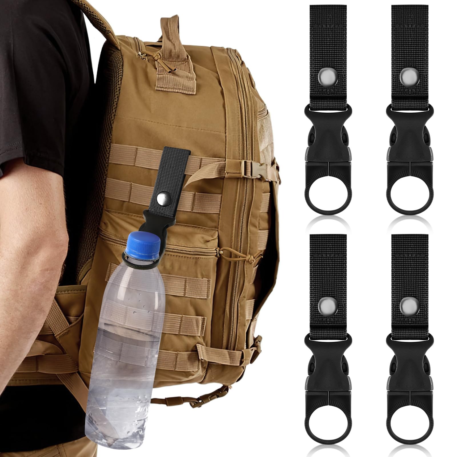 Plastic Bottle Holder Carabiner 4pcs Plastic Bottle Hook Portable Bottle Holder 