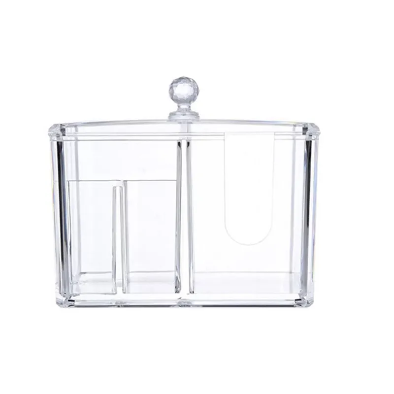 Yajule cosmetic cotton storage box cotton swab box desktop dressing table cosmetics dustproof lipstick transparent acrylic – image 2