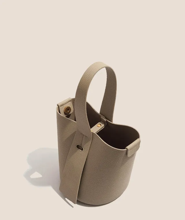 Women's Leather Design Simple Retro Crossbody Shoulder Bag Khaki - Shop at LoveMi