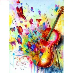Violin Theme Diamond Painting Full 5D Embroidery Landscape Home Decoration - Violin - View 1