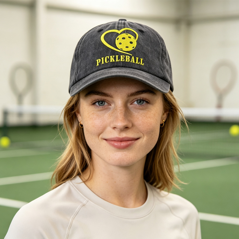 2pcs Pickleball Baseball Cap, I Love Pickleball Heart Embroidered Hat For Women Men, Lightweight Adjustable Sports Hat — foto 3