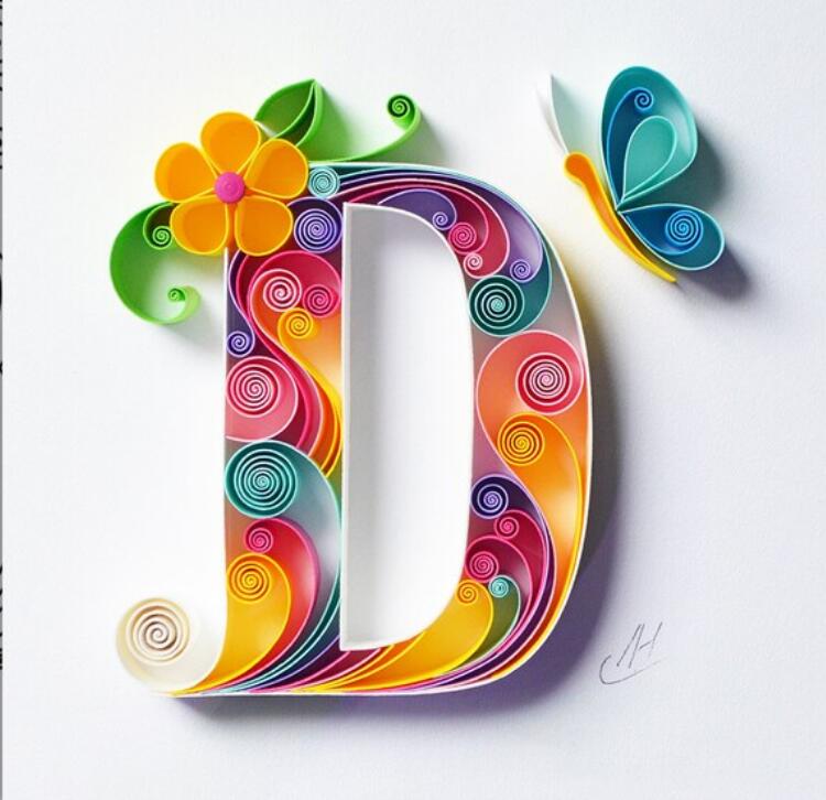 Paper Filigree Painting Kit - Letters (A style-L)