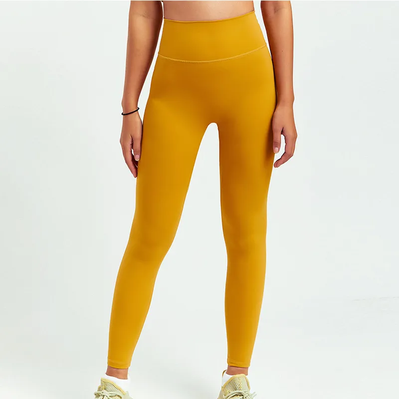 Women's High Waist Eco-Friendly Recycled Yoga Fitness Pants - Ginger-S