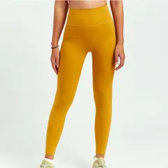 Women's High Waist Eco-Friendly Recycled Yoga Fitness Pants - Ginger-S - View 1