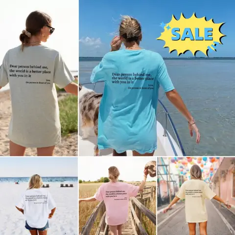 New Fashion Womens Letter T-Shirt Round Neck Short Sleeve