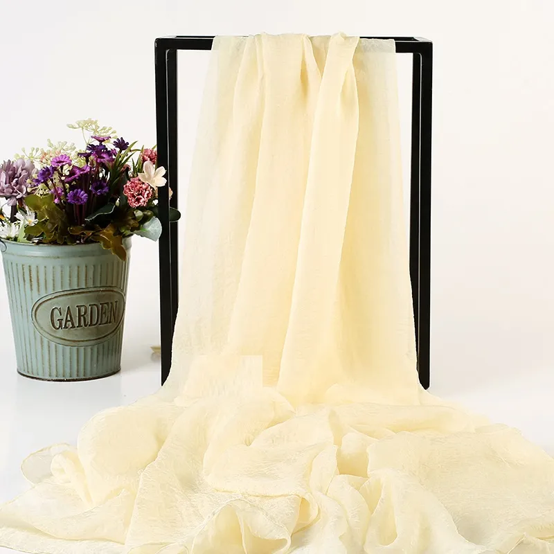 Summer New Simulation Silk Scarf Ladies Sun Protection Shawl - Beige