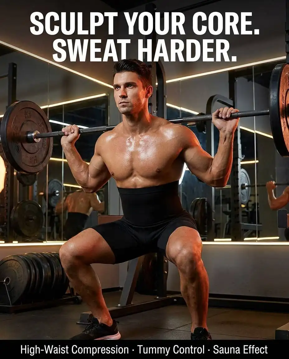 Sauna Short Pants For Men Sweat Sauna Suit Compression Shorts Tummy Control Shapewear High Waisted