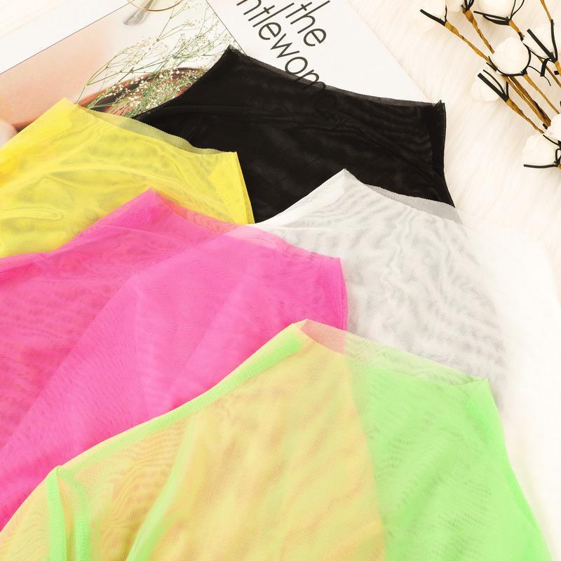 Sheer Lace Base For Women's Summer Long Sleeve Tulle