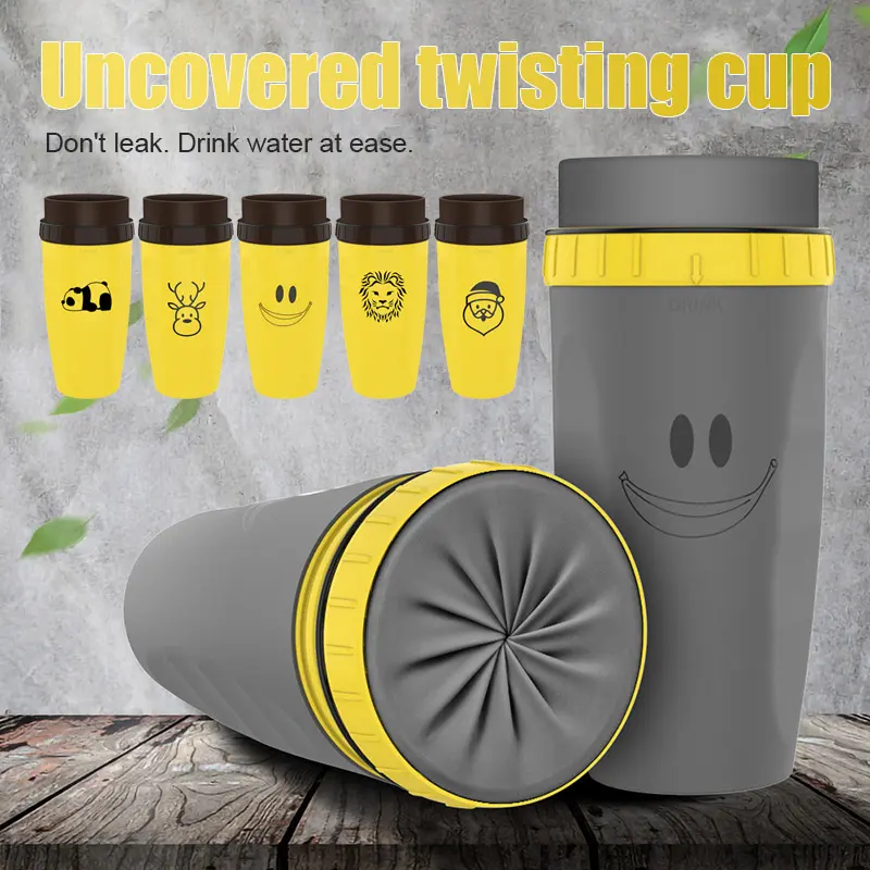 No Cover Twist Cup Travel Portable Cup Double Insulation