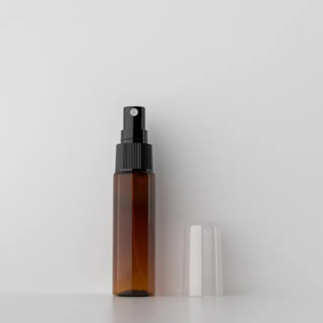 Full Cover Spray Bottle 30ml Square Shoulder Spray Cosmetics Travel Storage Bottle Brown Transparent - Shop at LoveMi