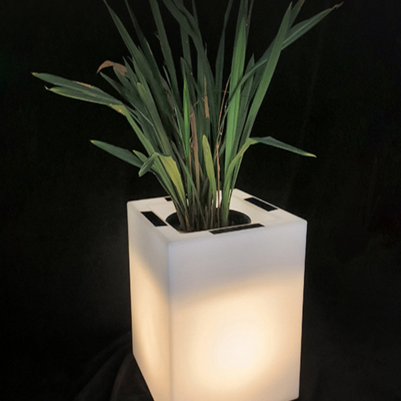 Super Bright Luminous Waterproof Plastic Flowerpot Garden Lamp - Image 6