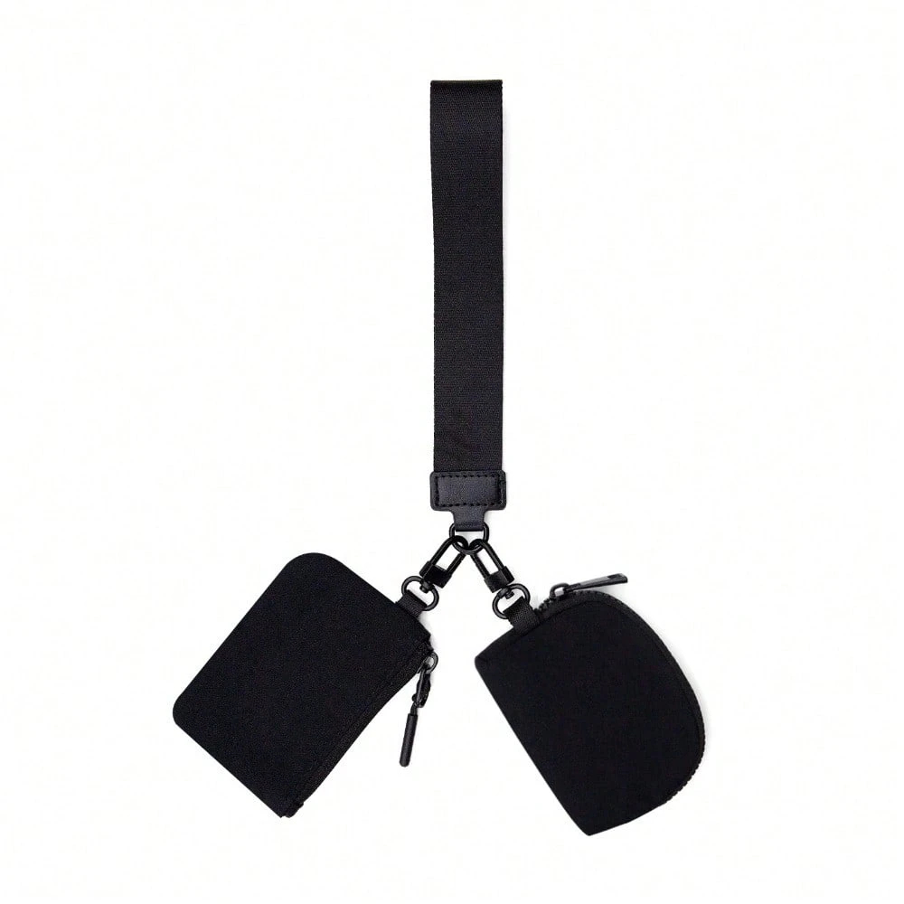 KeyChain Wallet Wristlet Wallets For Women Mini Zip Dual Pouch Wristlet — foto 10