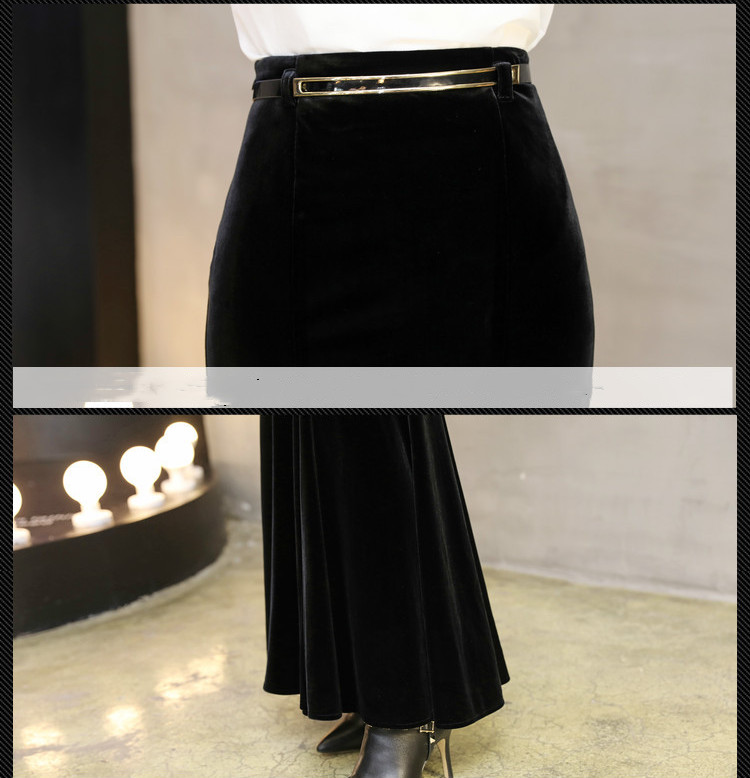 Fishtail Lotus Leaf One Step Hip Skirt