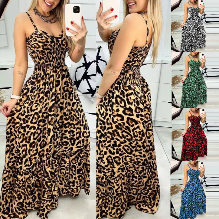 Leopard Print Tiered Maxi Dress – 1